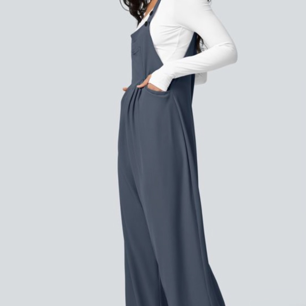 HALARA Gray Wide-Leg Jumpsuit - Picture 3 of 7